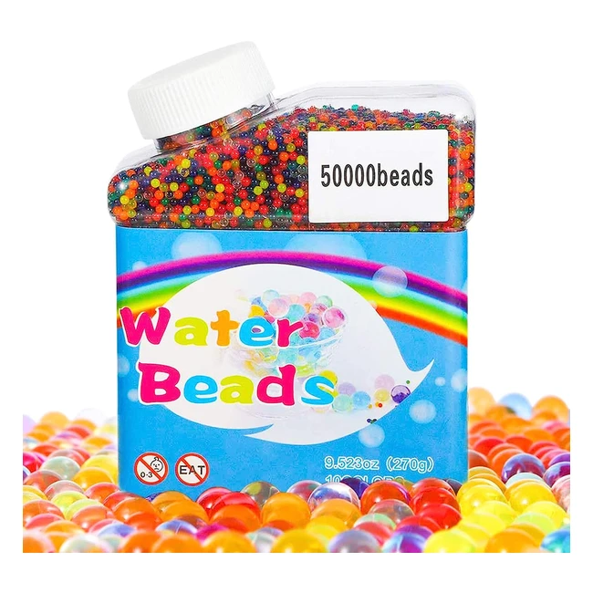 Colorful Water Beads - 50000 Pcs Stress Relief Vase Filler - TBST