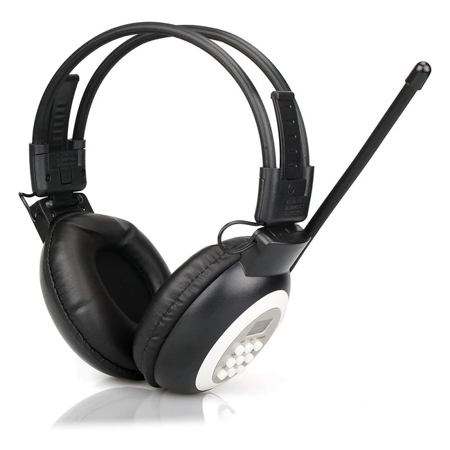 Retekess TR101 Cuffie Radio FM Pieghevoli con Ingresso Aux e Batteria Ricaricabile - Nero