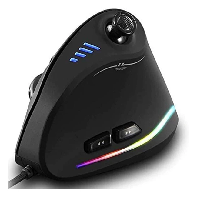 Ratón Vertical Ergonómico para Juegos con Joystick y 11 Botones Programables