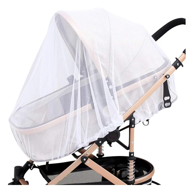 Zanzariera universale per passeggino Geekerchip - Protezione da vespe, zanzare e insetti - Bianco