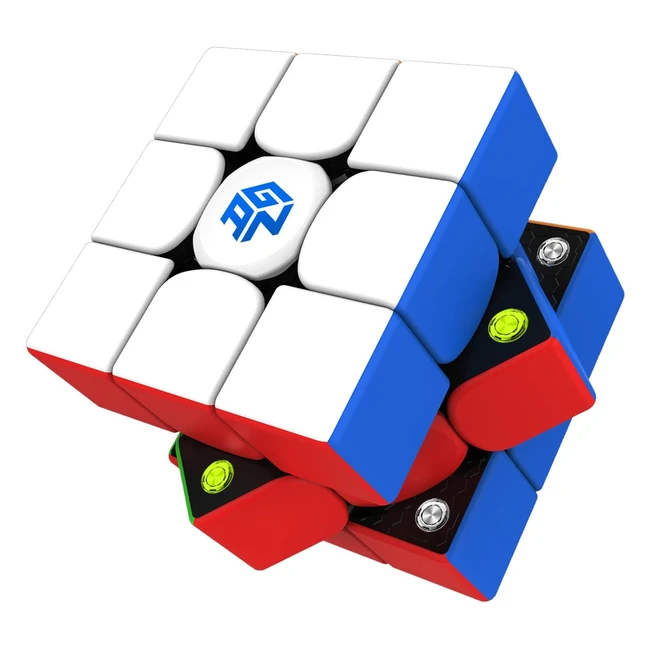 GAN 356 M Magnetic Speed Cube - Stickerless Gans 356M Lite Ver. 2020 - Visible Magnets, Antiscratch Surface