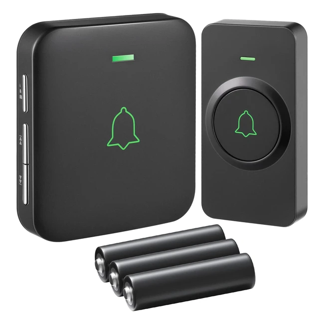 AVANTEK Funkklingel IP55 wasserdicht 300m Reichweite 52 Melodien 5 Lautstärkestufen mit LED Display