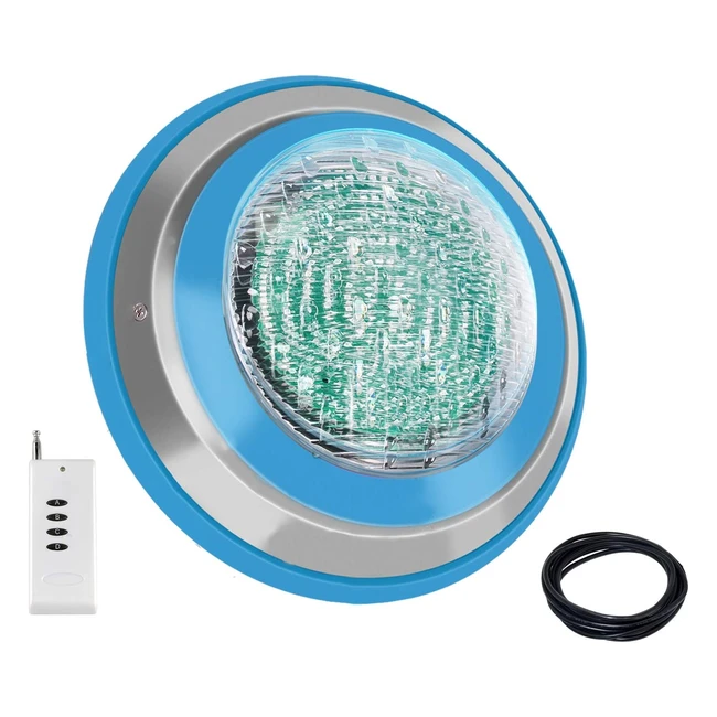 Projecteur Piscine LED Submersible Roleadro - RGB Multicouleur - Étanche IP68 - Télécommande - 47W - 12V - 15m Câble