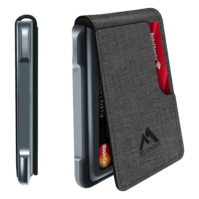 Muradin RFID-blockierender Kartenhalter - Taktische Brieftasche für Männer mit Geldclip - Grau