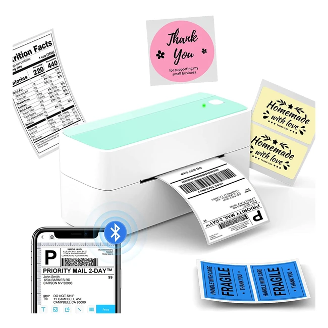 Impresora de etiquetas Itari Bluetooth 4x6 para envíos - Portátil y eficiente