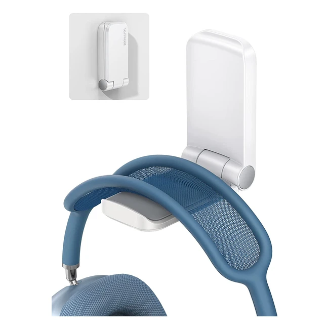 Lamicall Magnetic Headphone Holder - Foldable Earphone Clip Stand for Sony Beats Xbox Sennheiser HyperX - White