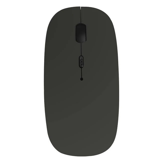 Dojoso Mouse Bluetooth Wireless per Tablet/Laptop/Mac/iPhone/iPad/Notebook - Mini Mouse Portatile Ricaricabile USB - Mini Mouse Ottico Sottile Silenzioso per Windows/Linux/Android/Macbook - Nero