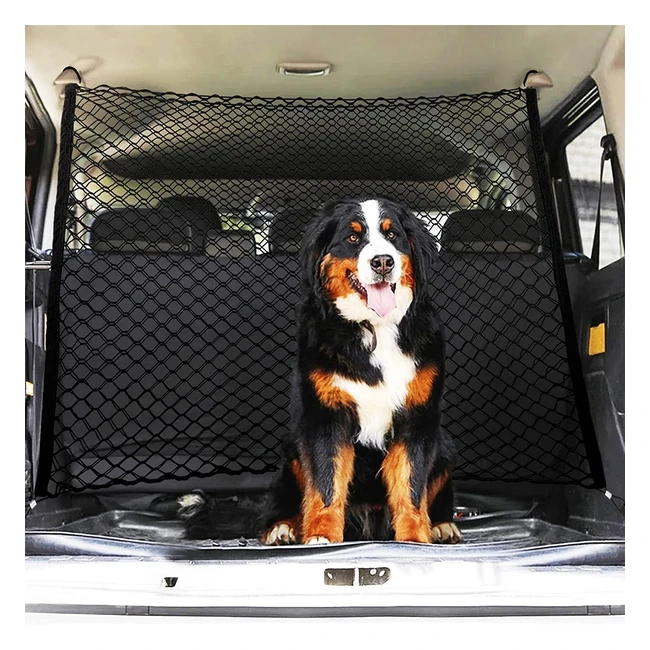 Ciugear Car Dog Guard - Dual Layer Safety Net for Pet Vehicle - Universal Mesh B