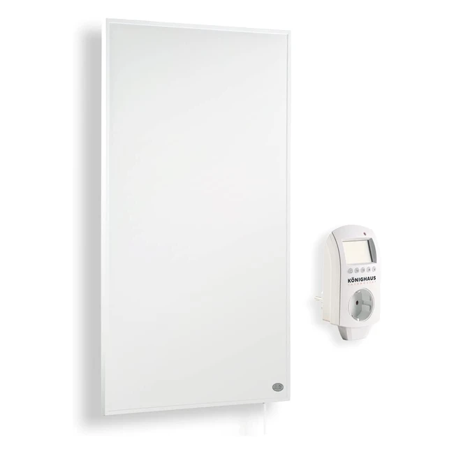 Konighaus Infrarotheizung 1000W - Vorjahresmodell, weiß lackierter Rahmen, inkl. Thermostat