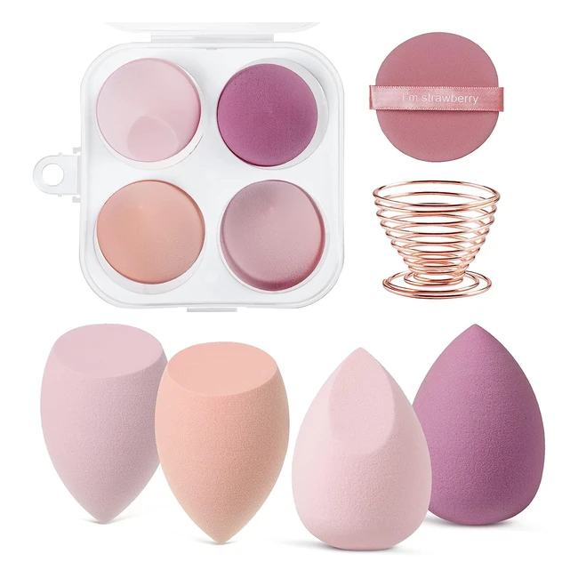 Ensemble de 4 éponges de maquillage pour fond de teint sans faille et crème liquide