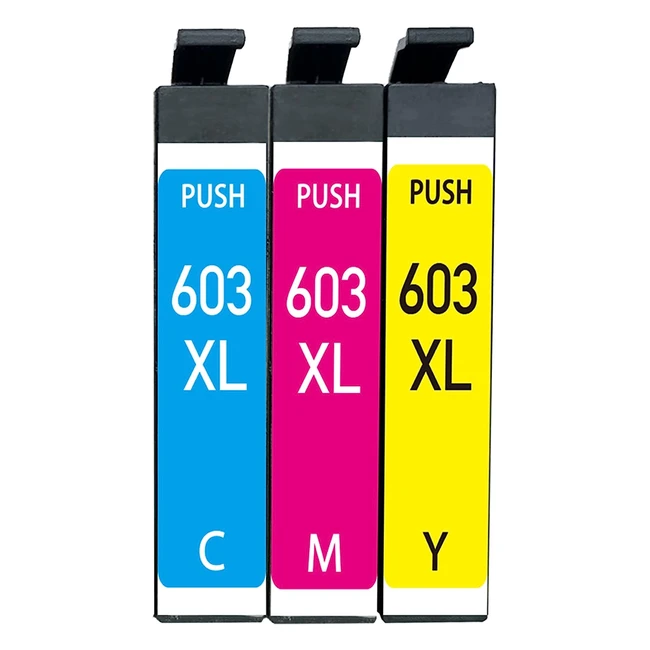 Cartouches d'encre compatibles Epson 603XL - Cyan, Magenta, Jaune - Akaca