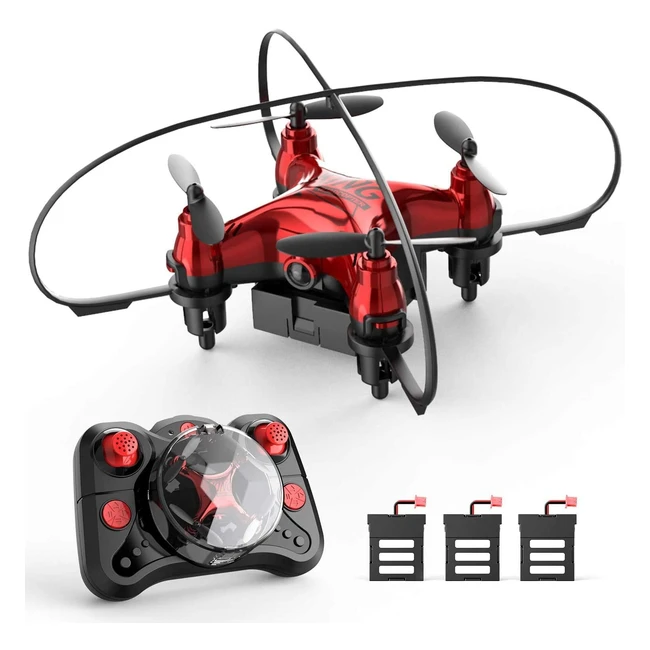 Holyton HT02 Mini Drone for Kids - Altitude Hold, 3D Flips, 3 Speed Modes, 3 Batteries & More