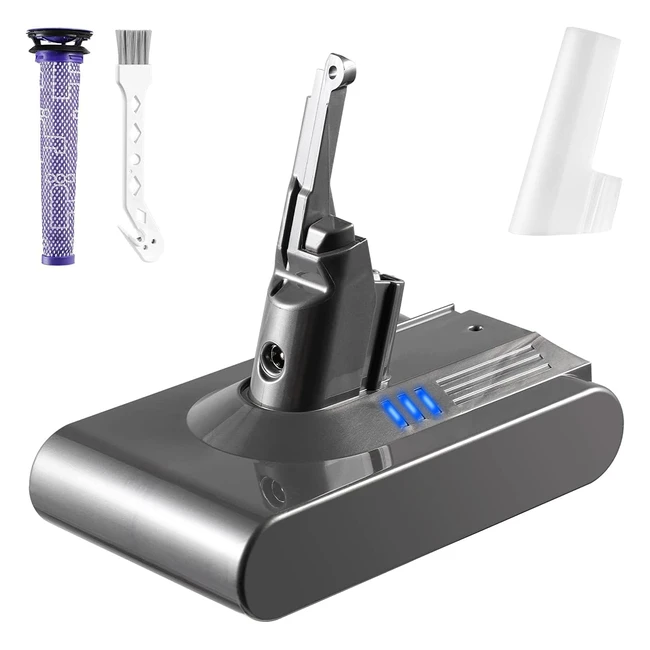 Batterie de remplacement ENEGON V8 216V 4500mAh pour aspirateurs sans fil Dyson V8SV10 Animal V8 Absolute V8 Motorhead V8 Fluffy - Filtre et brosse inclus