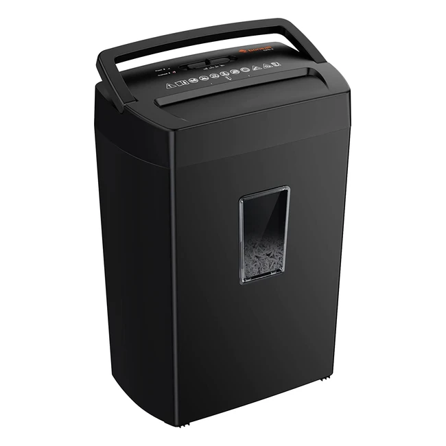 Bonsaii 12-Sheet Cross-Cut Shredder - High Security Level P4, 5-Minute Shredding, 21L Capacity, Ideal for Home Office
