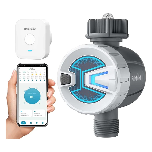 Programmateur d'arrosage WiFi Rainpoint avec télécommande, application intelligente et calendrier flexible