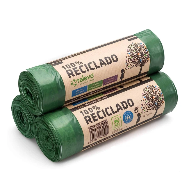 Relevo Mllbeutel 30 l 100 recycelt Packung mit 45 Stck