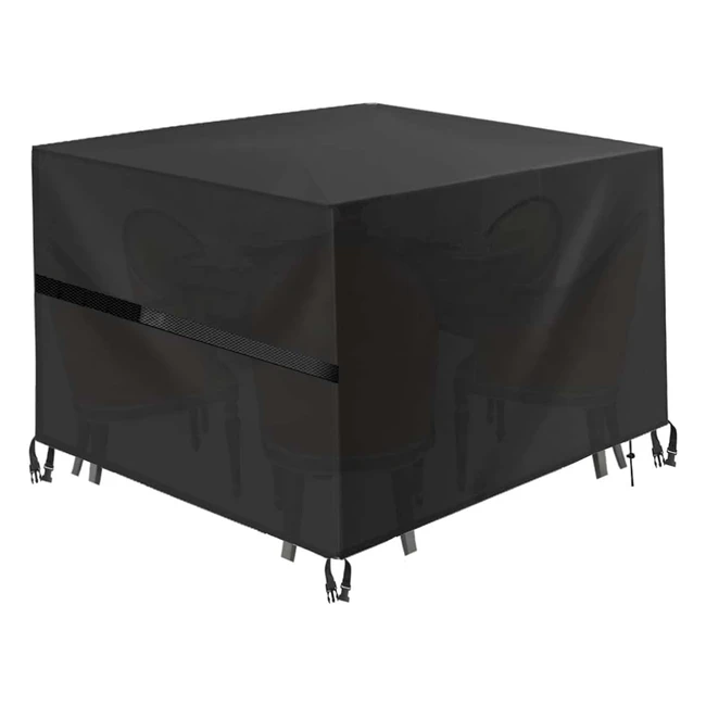 Funda para Muebles de Jardín Impermeable 420D Oxford Anti-UV para Mesa y Sofá Exterior - 125x125x74cm