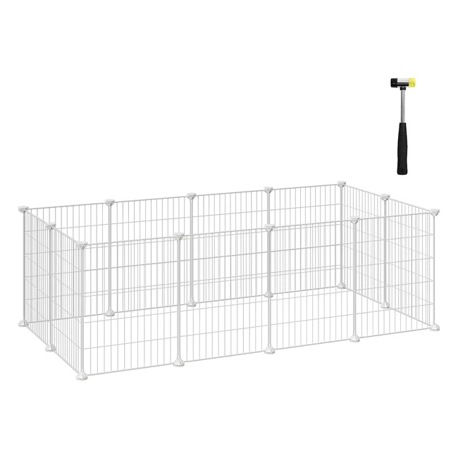 Songmics Guinea Pig Playpen - Large Indoor Rabbit Run Hutch Cage for Small Animals - LPI01W