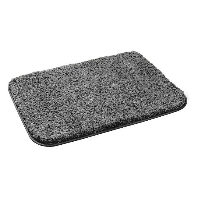 Tirismart Bathroom Mat - Non-Slip, Quick-Drying, Soft & Thick - 80x50cm Dark Grey