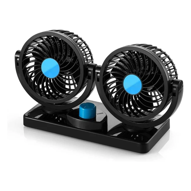 Ventilatore Auto Suparee Doppio 12V - Regolazione Libera, 360° Rotazione, Potente e Silenzioso