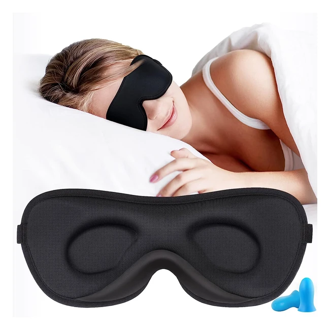 Boniesun Ultra-dnne Schlafmaske fr Seitenschlfer mit Khler Seide und 3D 