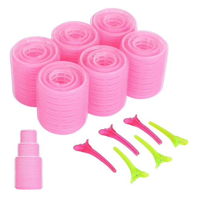 Bigodini URAQT 18 pezzi autoadesivi con clip a becco danatra per capelli senza calore