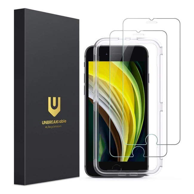 Unbreakcable Schutzglas für iPhone SE 2022/2020 - 2 Stück Schutzfolie für iPhone SE 2020/8766S - 9H Härte - Kratzfest - Antifingerprint