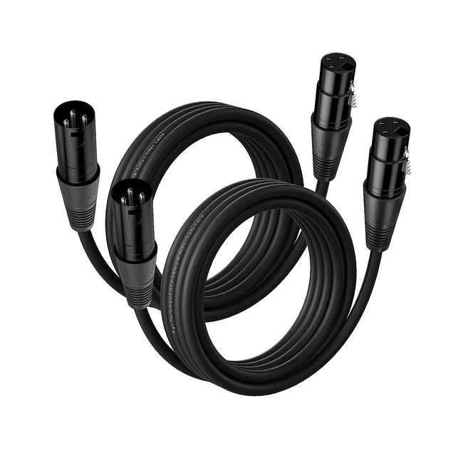 Cable XLR 6m 2-Pack Macho a Hembra Balanceado de 3 Pines para Micrfono Alta