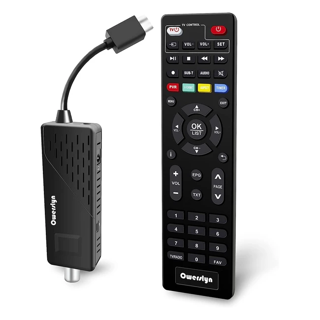 Decoder DVB-T2 HD 1080p H265 HEVC Main 10 Bit - Telecomando 2in1 - Funzione PVR - Supporto HDMI/AV/USB - Alta Qualità Audiovisiva