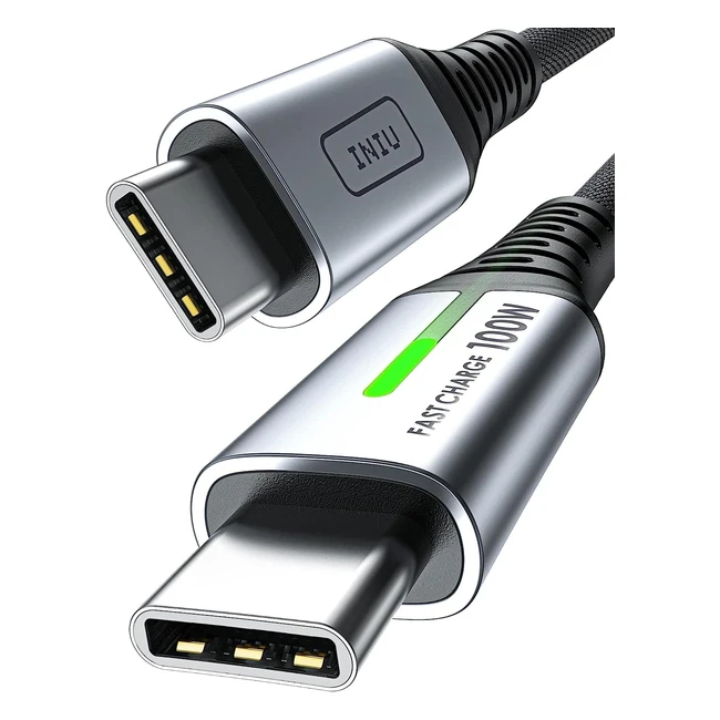 INIU USB C Kabel 100W 2m - Schnellladekabel für Samsung S21, Note 10, iPad Pro, MacBook, Tablets, LG, Google