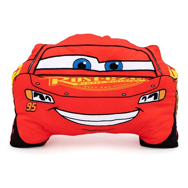 Cuscino Sagomato Disney Pixar Cars Lightning McQueen 38cm - Morbido e Colorato