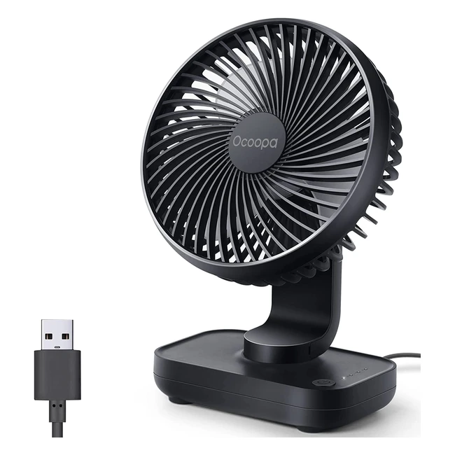 Ocoopa USB-Fan: Ultra leise, 4 Geschwindigkeiten, einfach zu reinigen, sicher und langlebig, kompakt und tragbar