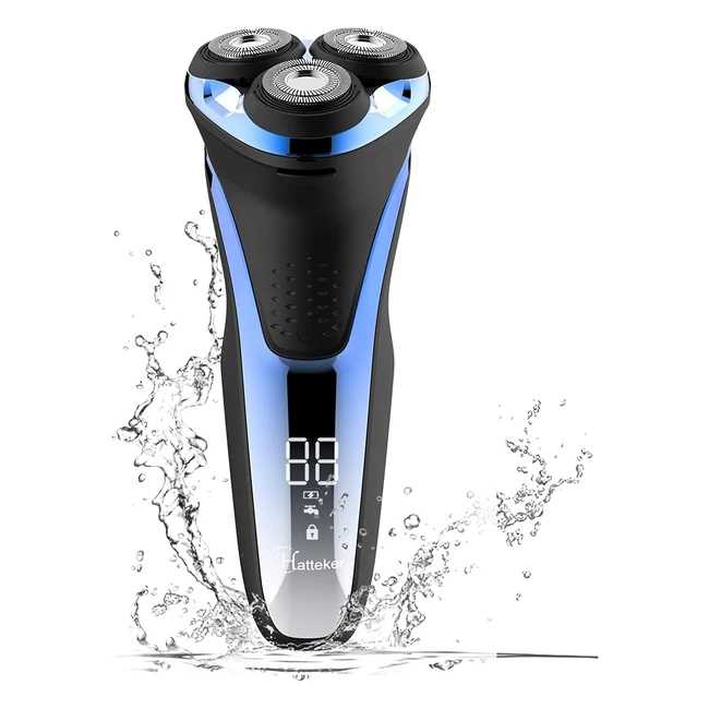 Hatteker Electric Shaver with Triple Double Ring Blades and Popup Trimmer - Wate
