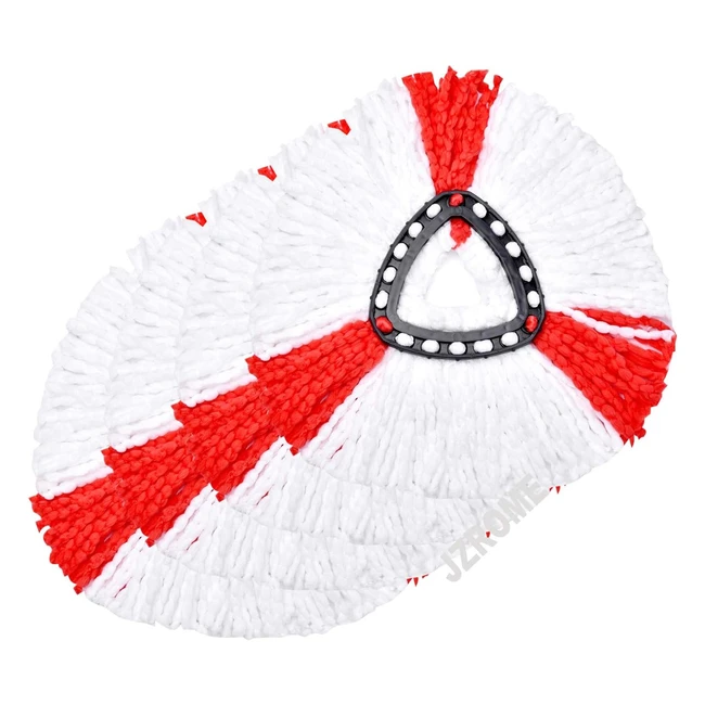 Jiezerui 4 Ttes de Balai Serpillre Microfibre 2-en-1 pour Nettoyage des Sols