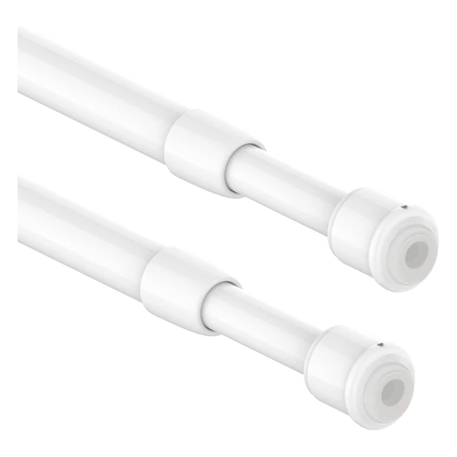 Aste di serraggio allungabili senza forature per tende, cucina, armadio - 2 pezzi da 30-50 cm