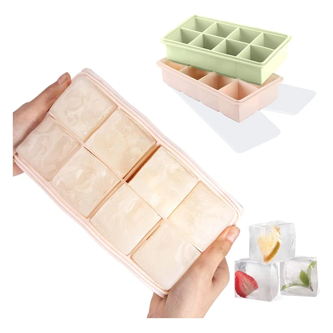 XXL Eiswrfelform von Lessmo - Lebensmittelechtes Silikon Antihaftbeschichtet