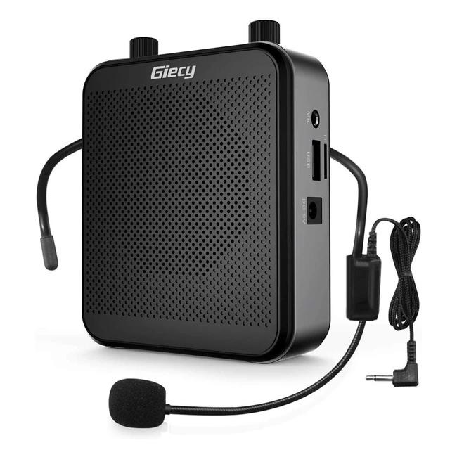 Amplificador de Voz Portátil Giecy 30W con Micrófono y Batería Recargable 2800mAh - Ideal para Profesores, Guías Turísticos y Entrenadores Deportivos