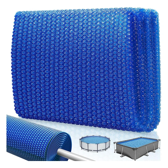 Kesser Pool Solarfolie rechteckig 300x200cm, 120m Dicke, reduziert Heizkosten um 70%, schützt vor Schmutz und Insekten