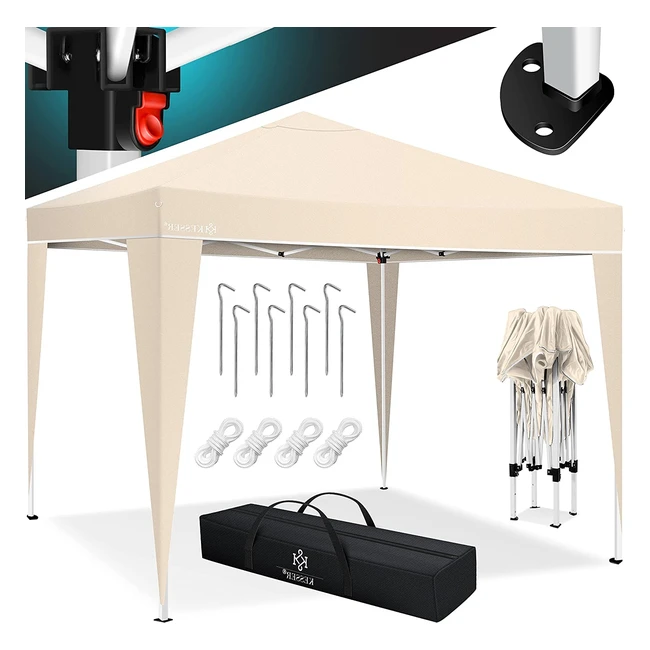 Tonnelle Kesser 3x3m étanche avec sac de rangement - Protection UV50+