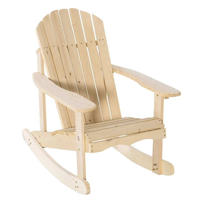 Outsunny Adirondack Schaukelstuhl aus Kiefernholz - Gartenmbel fr Terrasse Vera