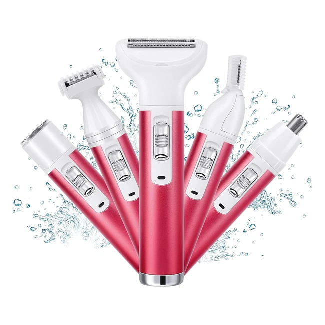 Rasoir électrique pour femme 5 en 1 indolore avec 5 têtes flottantes