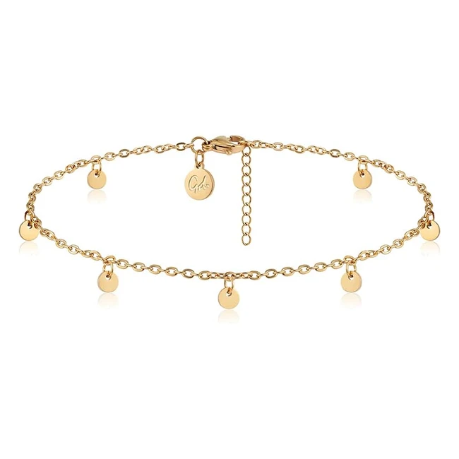 Cavigliera da donna impermeabile in acciaio inossidabile con perline - GD Gooddesigns EST 2015