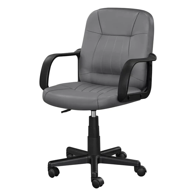Ergonomic Executive Office Chair - Adjustable, Swivel, Grey - Yaheetech