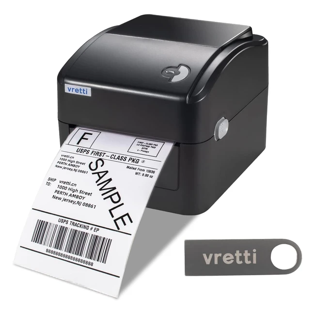 Imprimante d'étiquettes thermique Vretti 4x6 USB direct haute vitesse