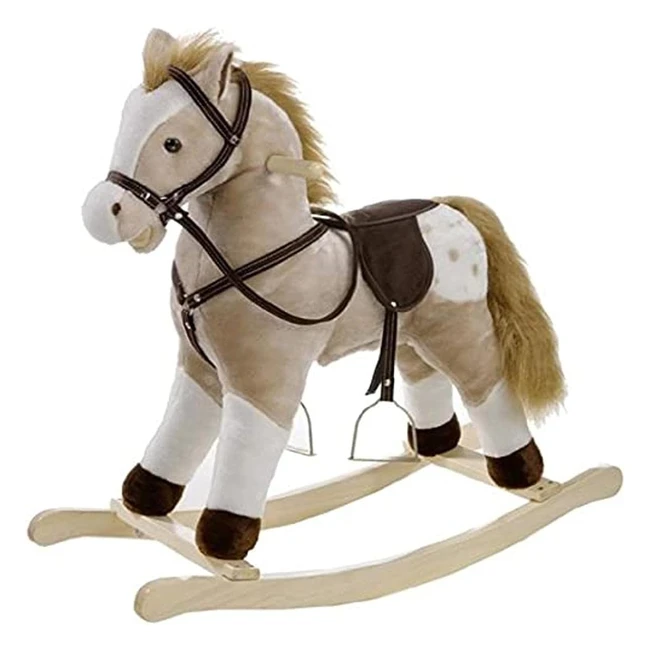 Cavallino a Dondolo Heunec 725072 con Effetti Sonori - Peluche e Metallo