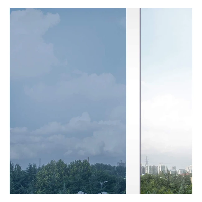 Beautysaid One Way Window Film - Heat Control, Anti-UV, Privacy Film - 44x200cm Black