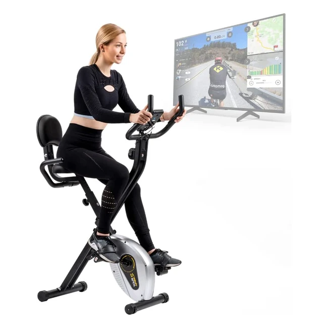 Bicicleta Estática Tour Lite Bluefin Fitness - Ejercicio Cardio de Bajo Impacto y Alta Intensidad - App Kinomap Compatible