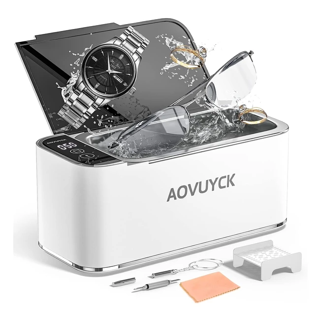 Pulitore Ultrasuoni 46000Hz con 4 Modalità di Tempo Utilizzo per Pulizia Profonda di Oggetti Delicati - 500ml