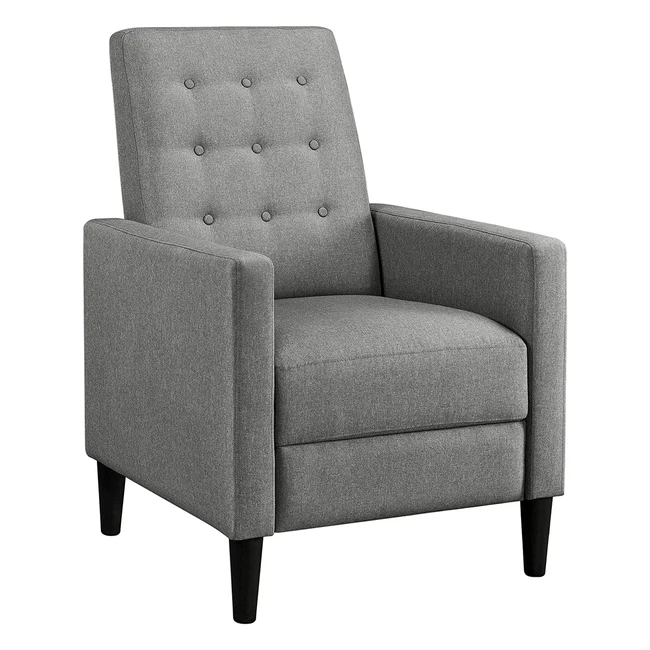 Yaheetech Relaxsessel - Verstellbarer Einzelliegesessel mit Liegefunktion in Grau