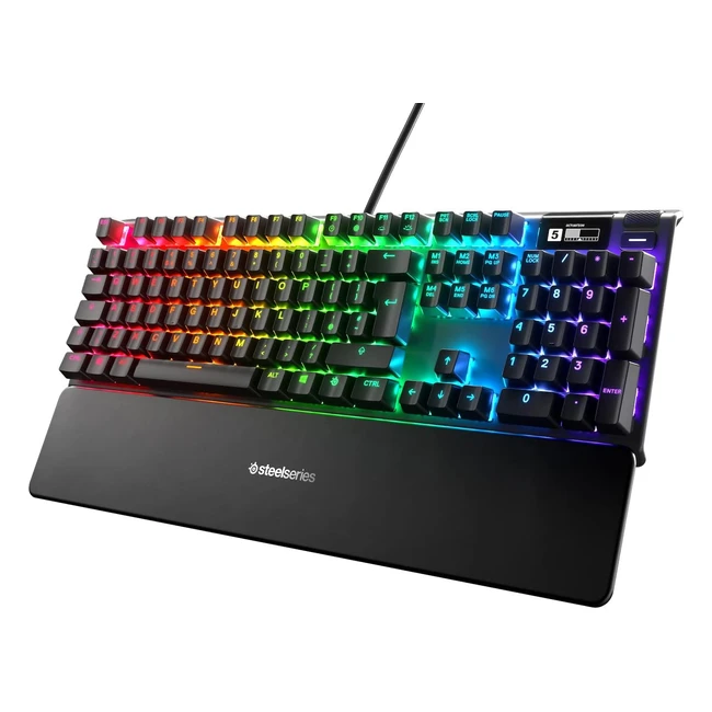 SteelSeries Apex Pro - Mechanische Gaming-Tastatur mit anpassbarer Betätigung und OLED Smart Display